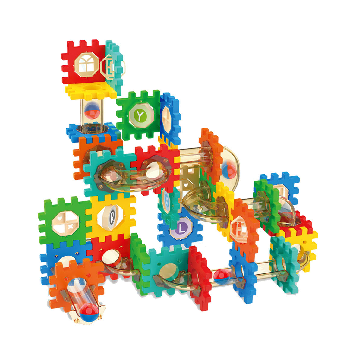 Building Blocks Rolling Ball Set with 98 PCS for 3+ Ages