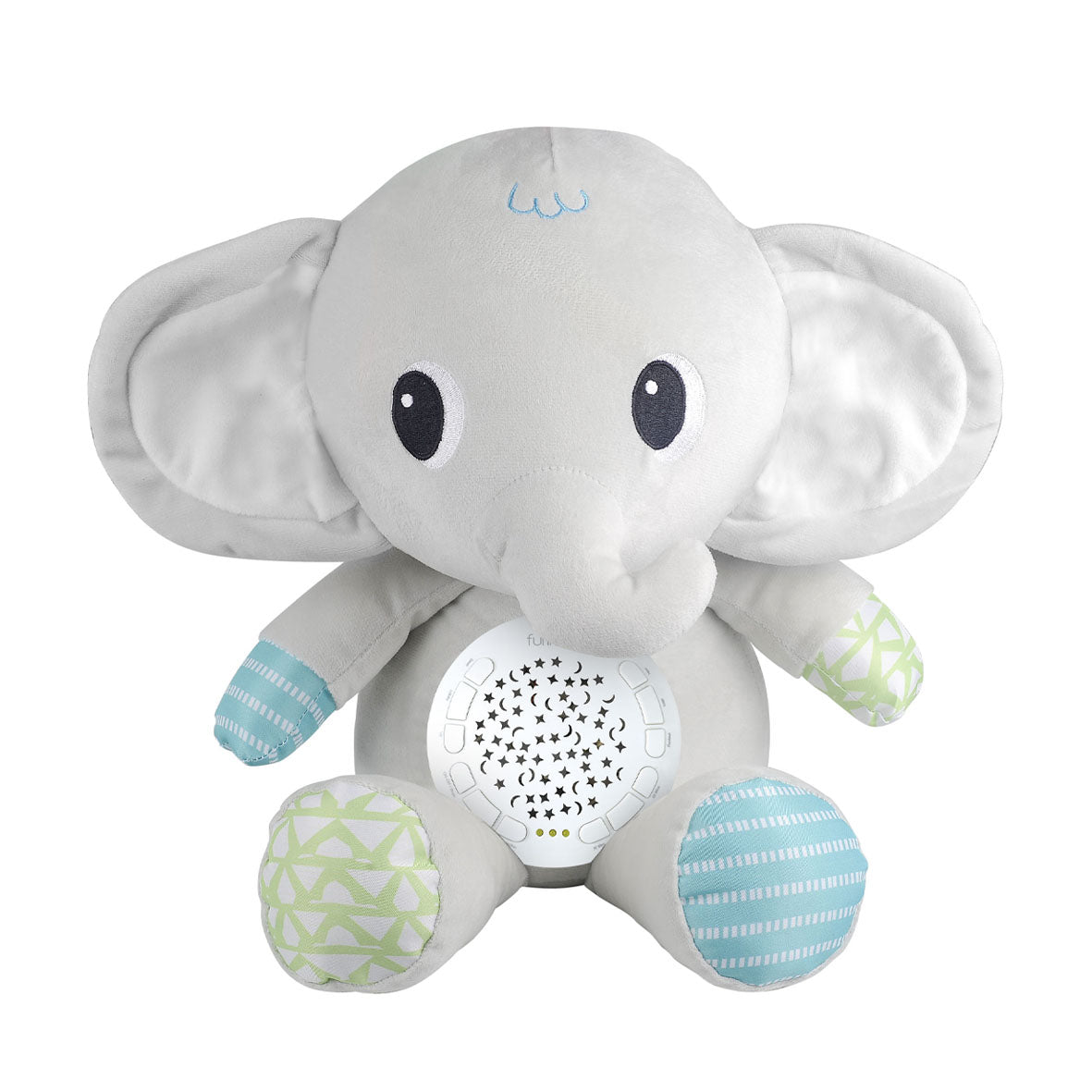 calm-baby plush elephant with projection