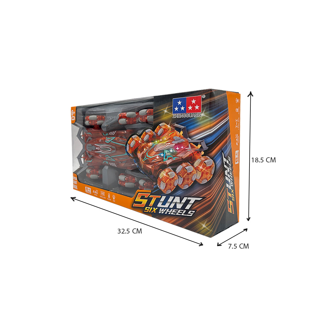 ماشین شیرین کاری RC تمام زمینی 6 چرخ X-Drive™ - کنترل دوگانه با جلوه های LED، مه، و موسیقی