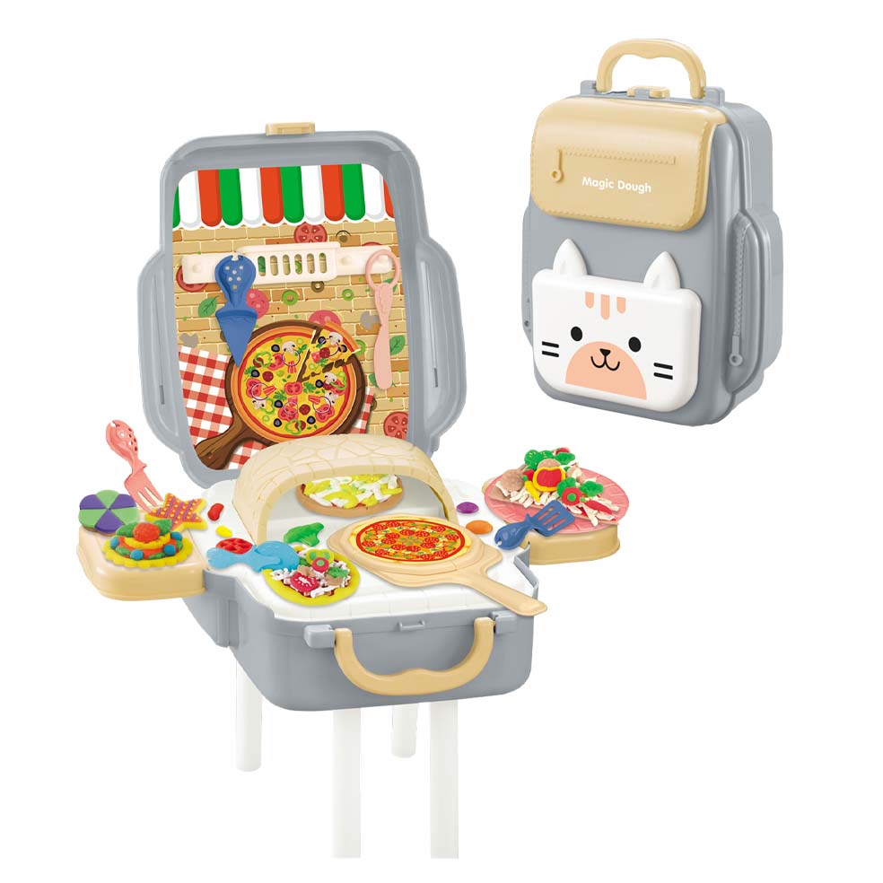 Magic Dough Happy color 3 in 1 multi functional school bag set with 10 colors for 3+ kids