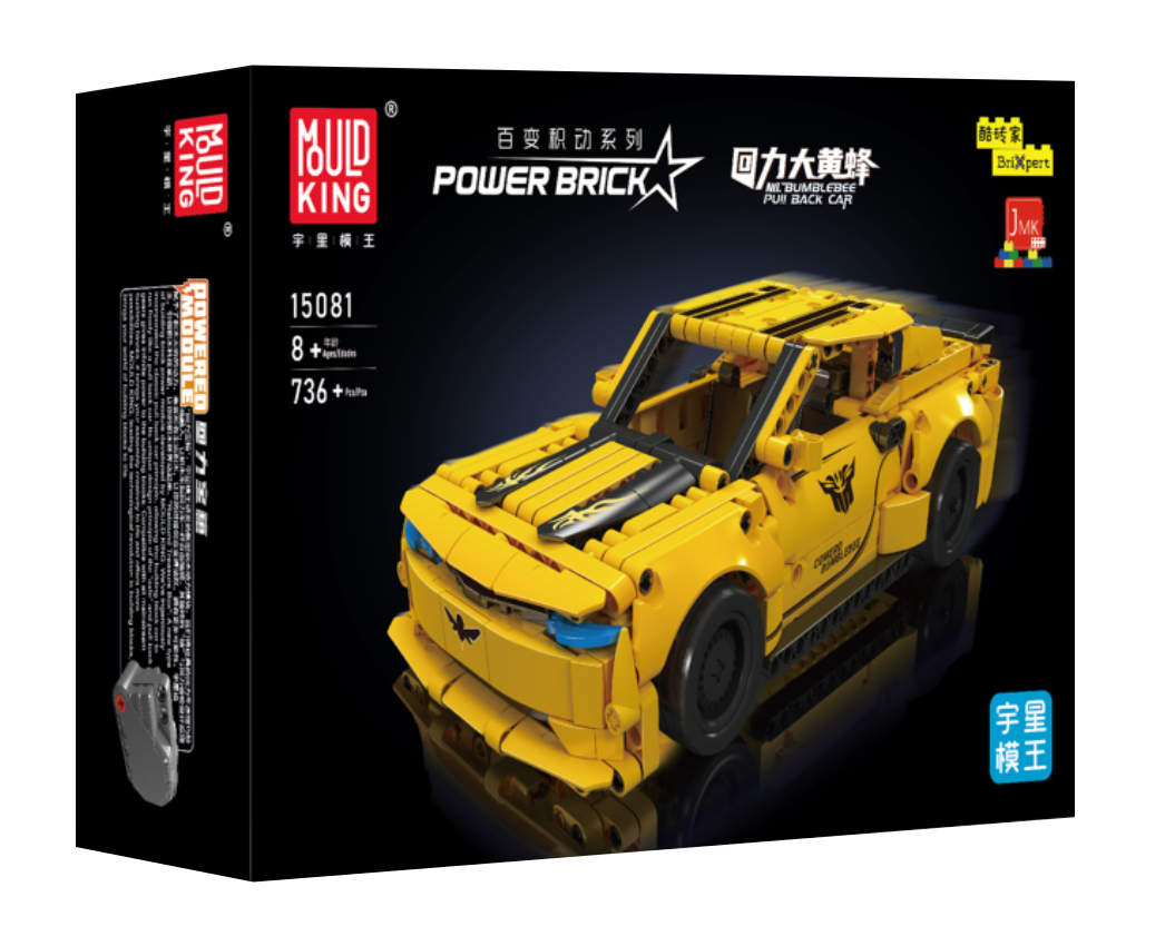 Mold King 15081 Bumblebee Pull Back Car