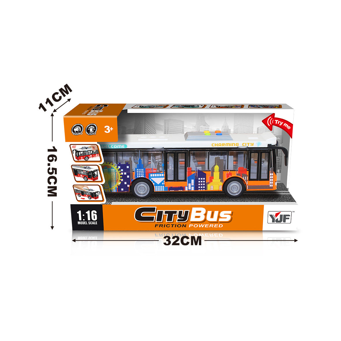 موزیکال اتوبوس شهری اصطکاکی رنگارنگ