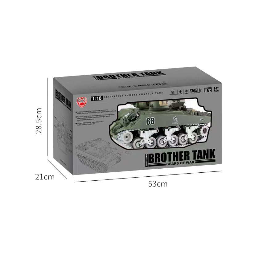 Brother Tank Pro - USA M4A3 Remote Control Tank