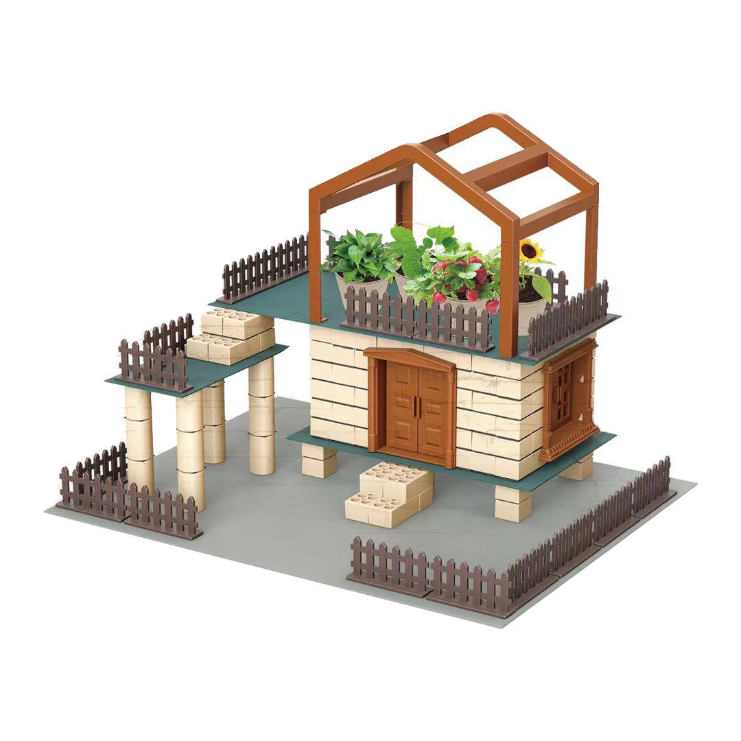 مجموعه بلوک ساختمانی کلاسیک Home Garden با 142 عدد برای 3+ کودک
