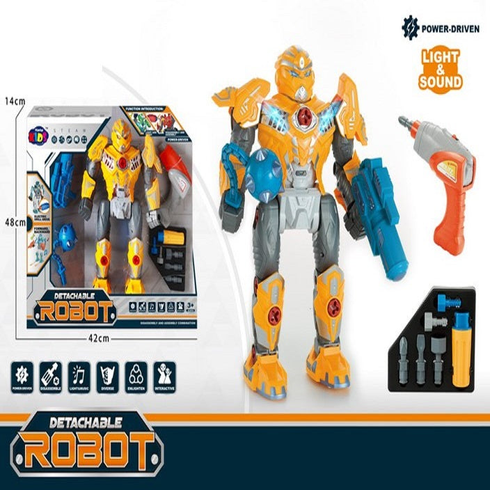 yellow DIY Detachable Robots with Light and Sound