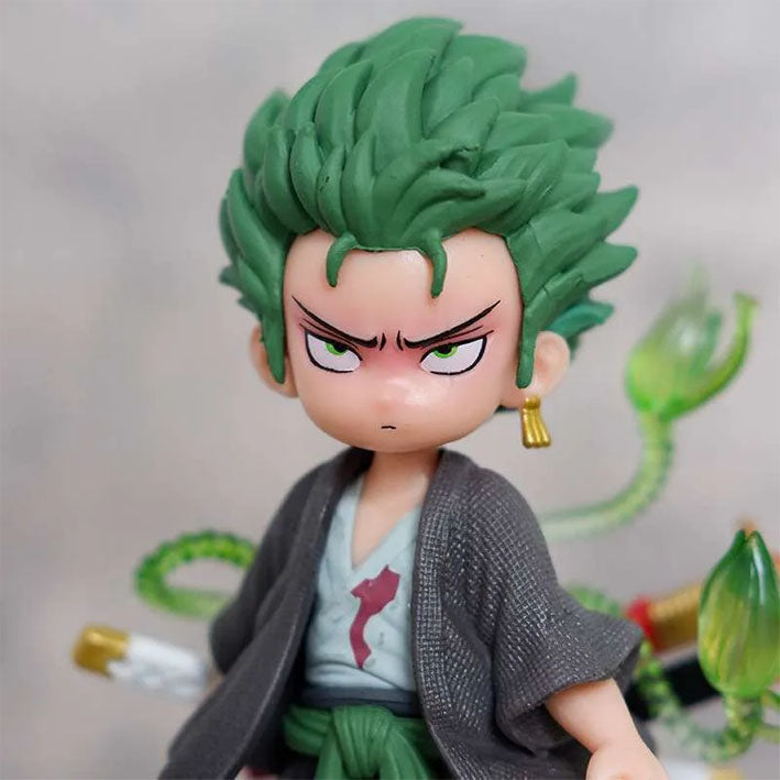 مجسم Roronoa Zoro بأسلوب تشيبي من PVC للمقتنين – صورة تفصيلية 3