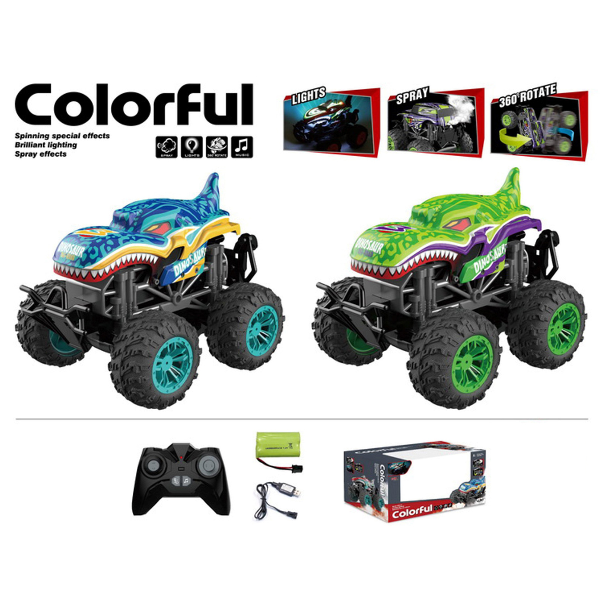 1:18 R/C ماشین بدلکاری با نور موسیقی