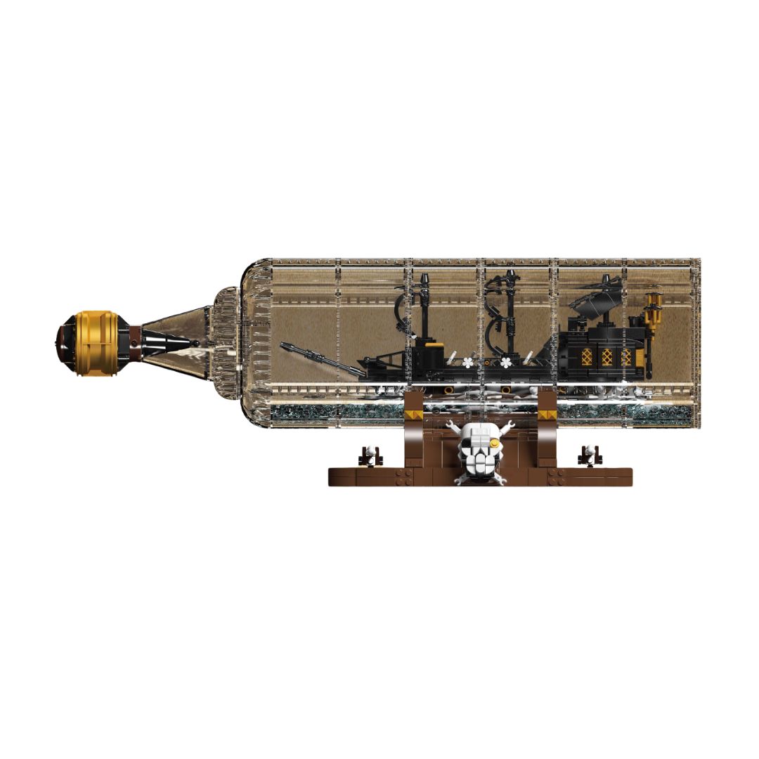 مجموعه ساختمان کشتی دزدان دریایی Mold King Black Ship-in-a-Bottle