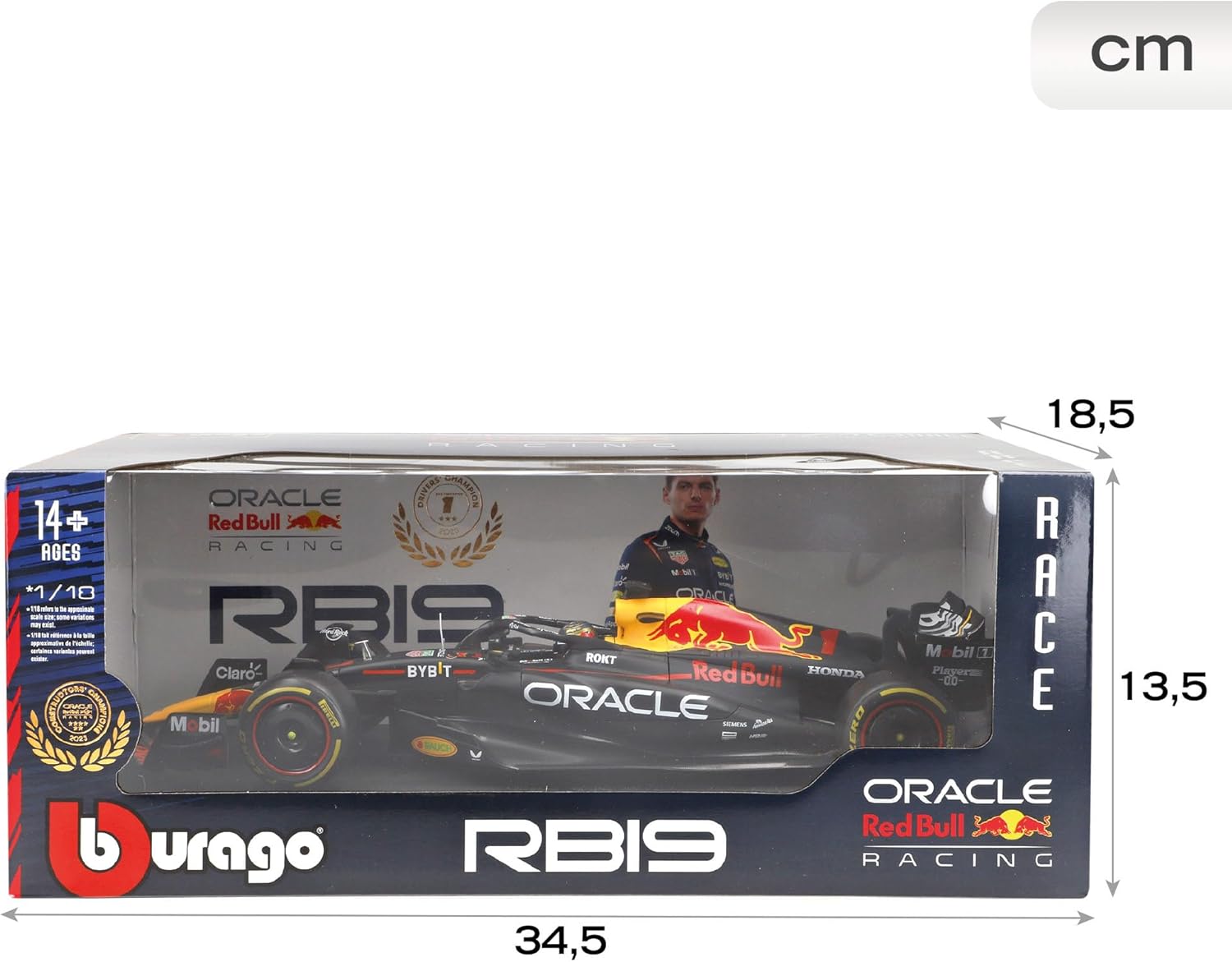 Bburago 1:18 Race Oracle Red Bull Racing RB19 w/Driver
