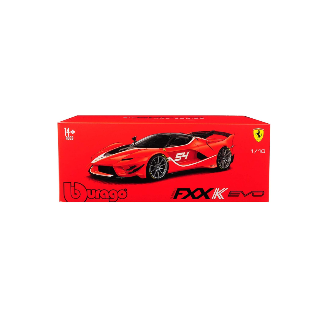 Bburago Ferrari FXX K EVO No. 54 Die-Cast Model Car 1:18 Scale – Signature Series