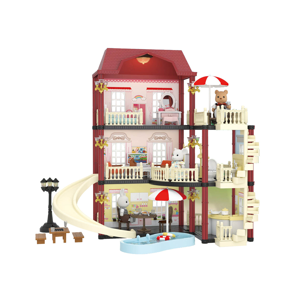 3 in 1 DIY Koala Diary (koala town) Luxury Holiday Villas model, with 212 pcs for 3+ years
