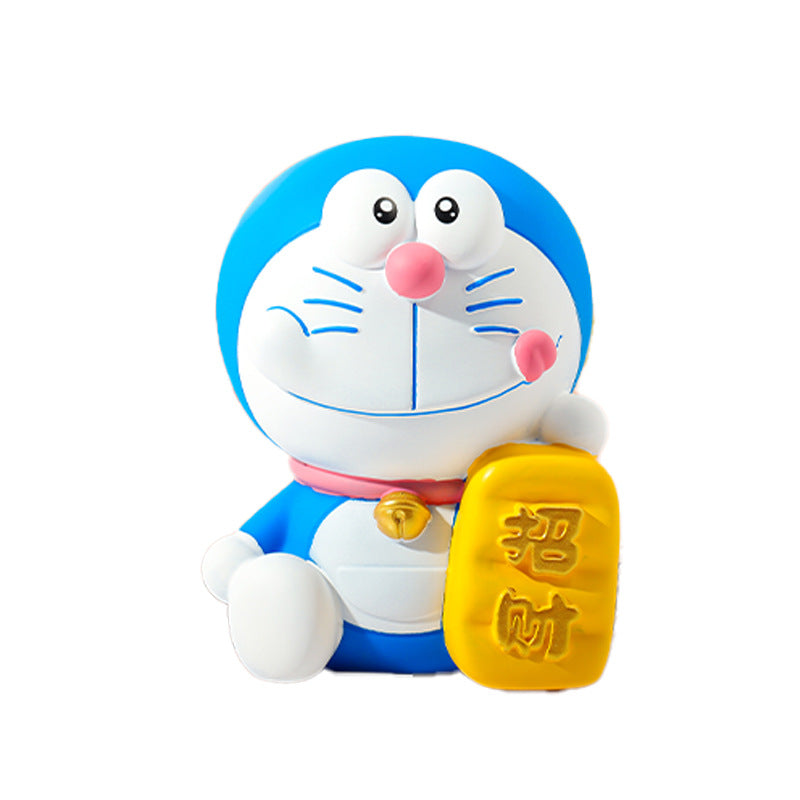 Lucky Cat Doraemon Figurine – Fortune and Prosperity Collectible