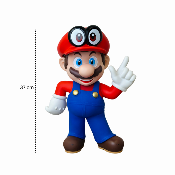 Cartoon Plumber Adventure Mario Figure Collectible Toy – Red Cap Hero Action Figurine for Kids & Collectors