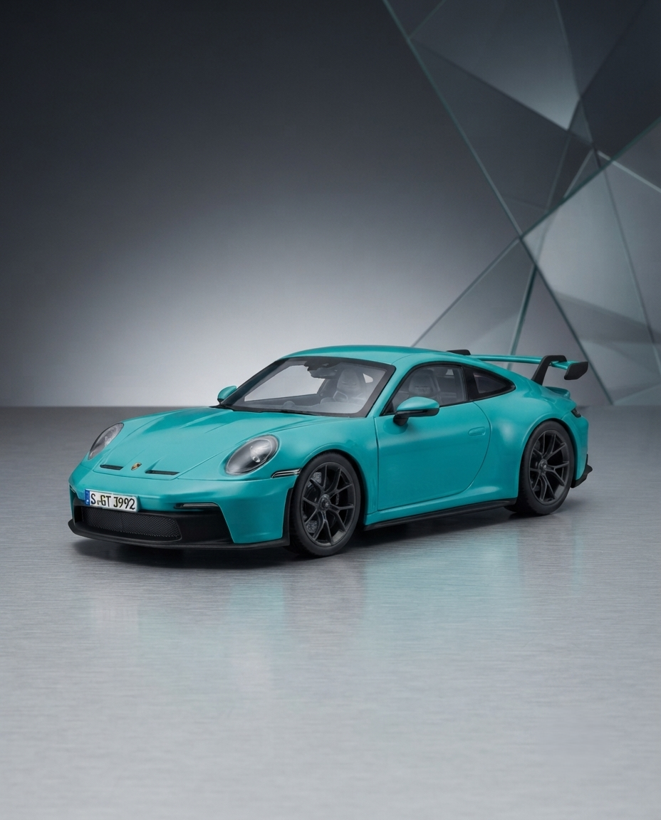 سيارة بوراجو بورش 911 GT3 طراز مصبوب مقياس 1:24 - أخضر نعناعي