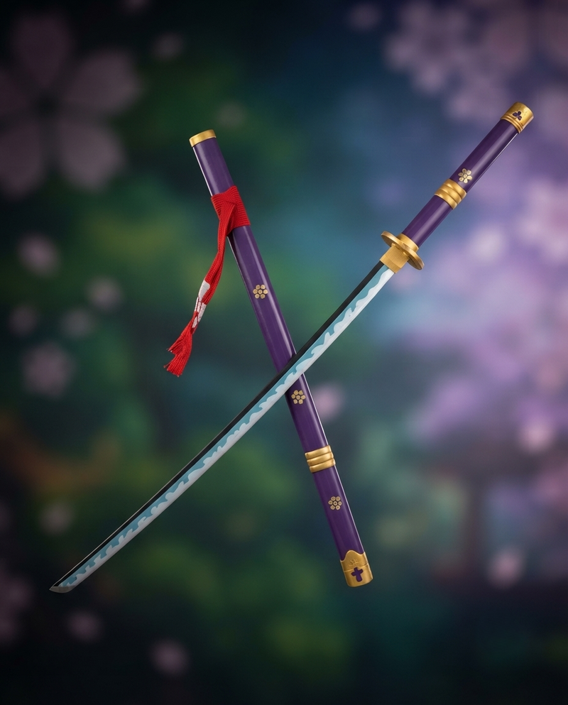 Enma Style Purple Katana Sword with Sheath – Anime Cosplay Collectible
