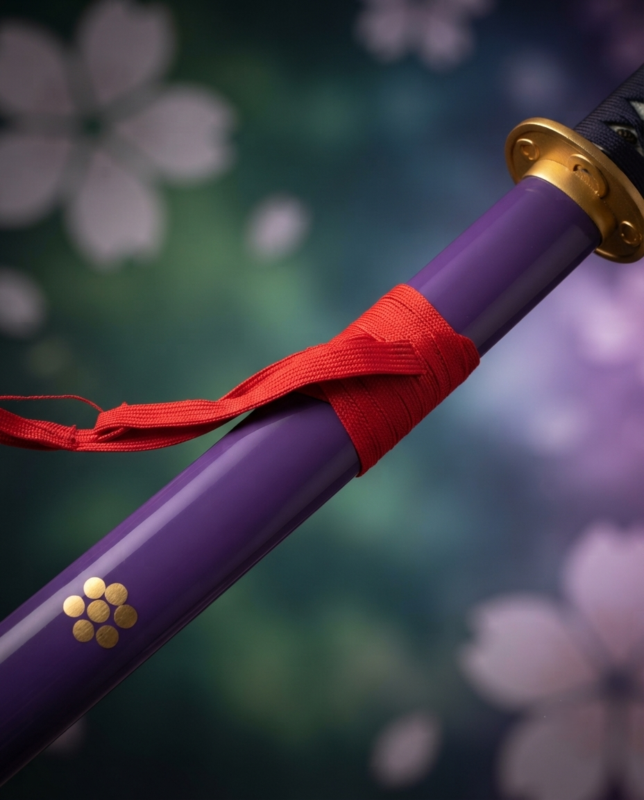 Enma Style Purple Katana Sword with Sheath – Anime Cosplay Collectible