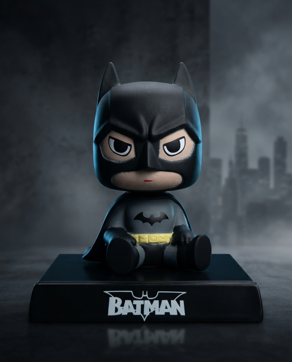 Super Hero Batman Action Figure Limited Edition Bobblehead with Mobile Holder for Car Dashboard, Office Desk & Study12 cm