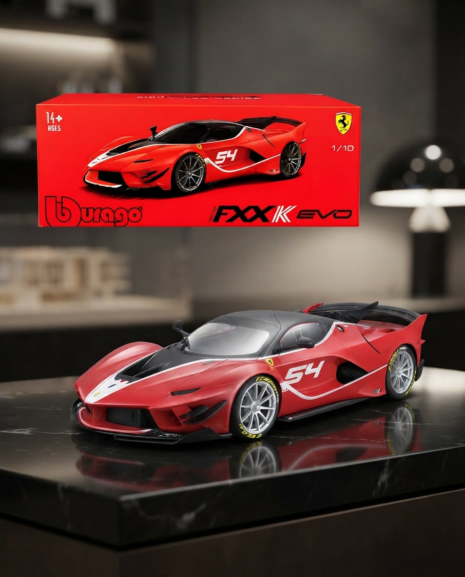 Bburago Ferrari FXX K EVO No. 54 Diecast Model Car – 1:18 Scale