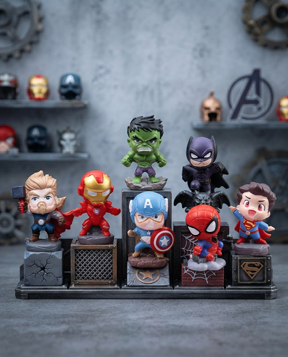 Superhero Mini-Figures Collection – 7 Iconic Heroes
