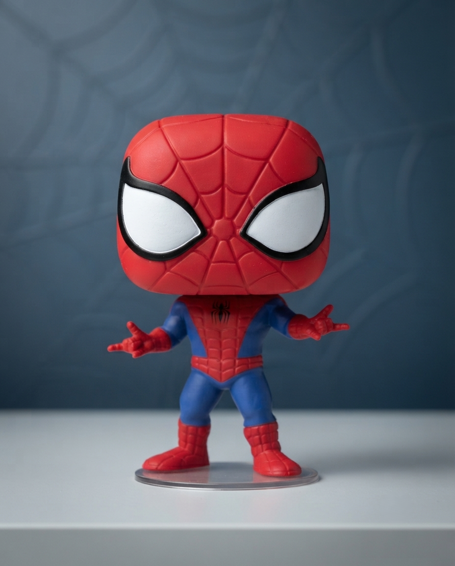 Funko Pop! Marvel: Animated Spiderman- Spiderman (Exc), Action Figure - 58871, Multi Color