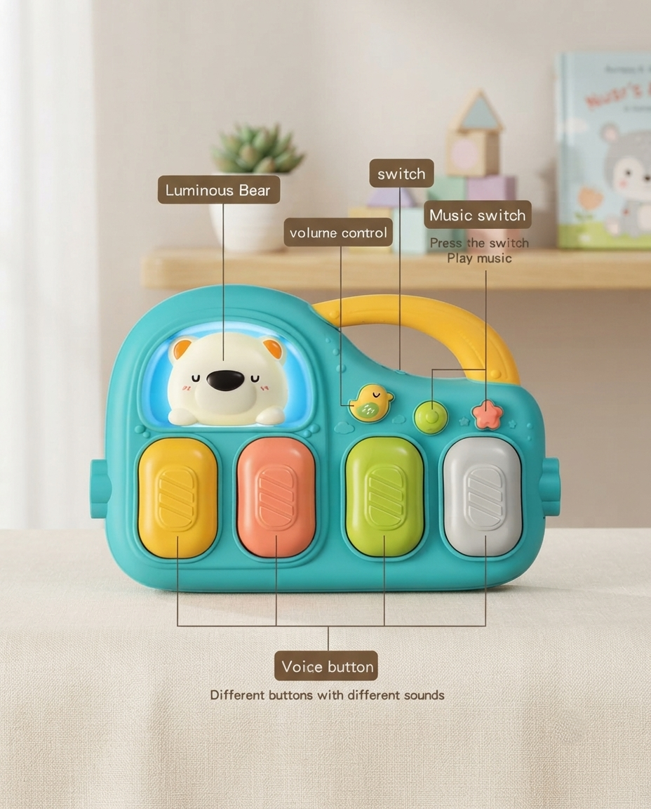 Bear Piano Play Gym Mat – product view