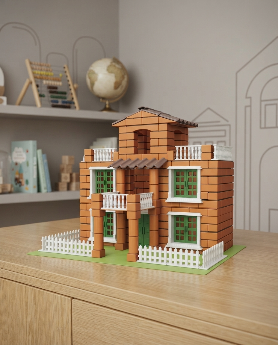 Duplex house building Block Set with 350 PCS for 3+ kids