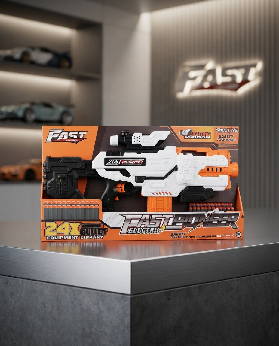 Fast electric gun with 36 soft bullet