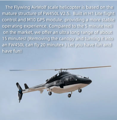 هلیکوپتر RC Airwolf 450-Class 2.4G RC