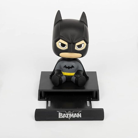 Super Hero Batman Action Figure Limited Edition Bobblehead with Mobile Holder for Car Dashboard, Office Desk & Study12 cm