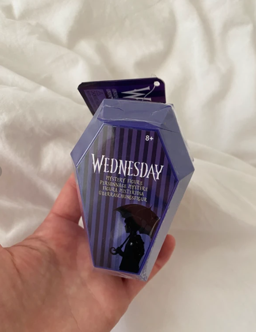 Jada WEDNESDAY 2.5 INCH COFFIN DELUXE BLIND BOX, Display,collect and play toys for Kids and Adults