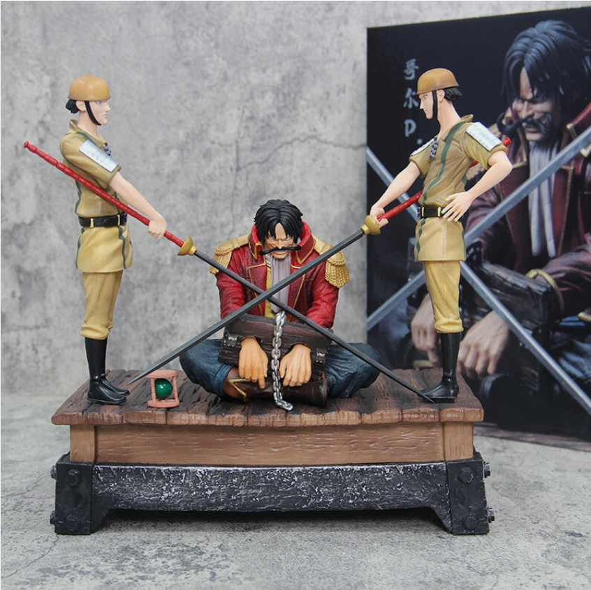 Anime One Piece Soldier's Execution Platform Handcuffs Gol D. Roger Model 26CM