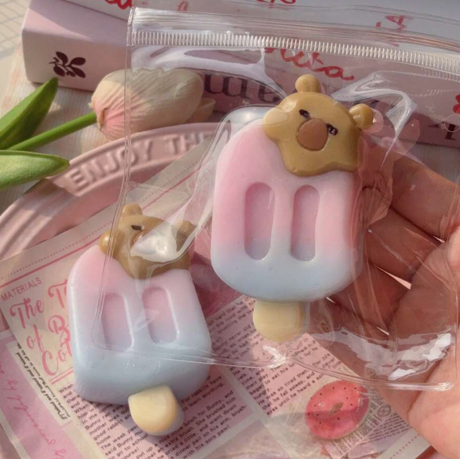 2PCS Taba Squishy, Squishy, Squishy Toy, Cheese Squishy for Office and Classroom Use, Butter for During Commute, Portable Management Tool