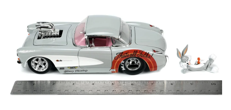 Jada Looney Tunes Bugs Bunny 1967 Chevrolet Corvette - 1:24 Scale Die-Cast Model