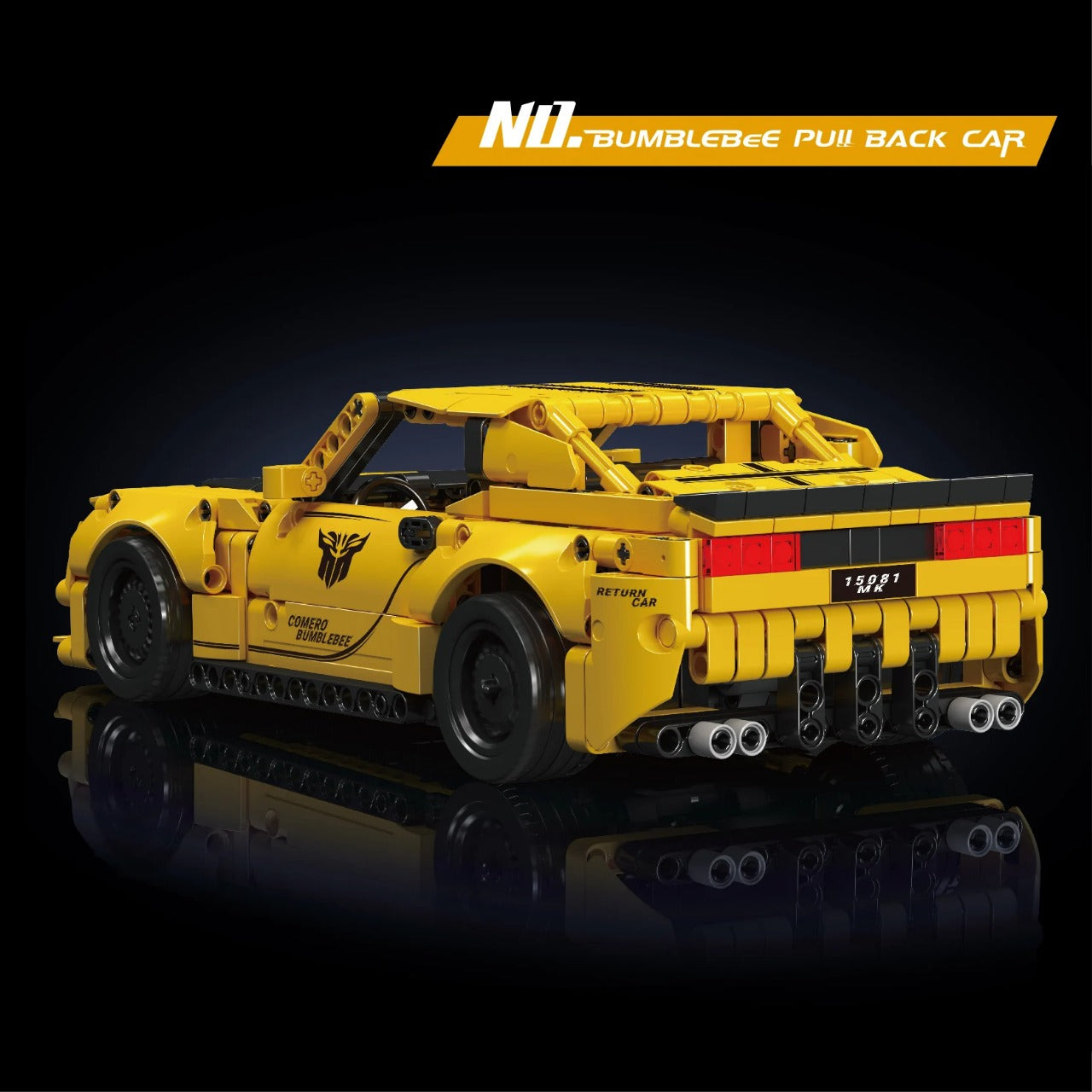 Mold King 15081 Bumblebee Pull Back Car