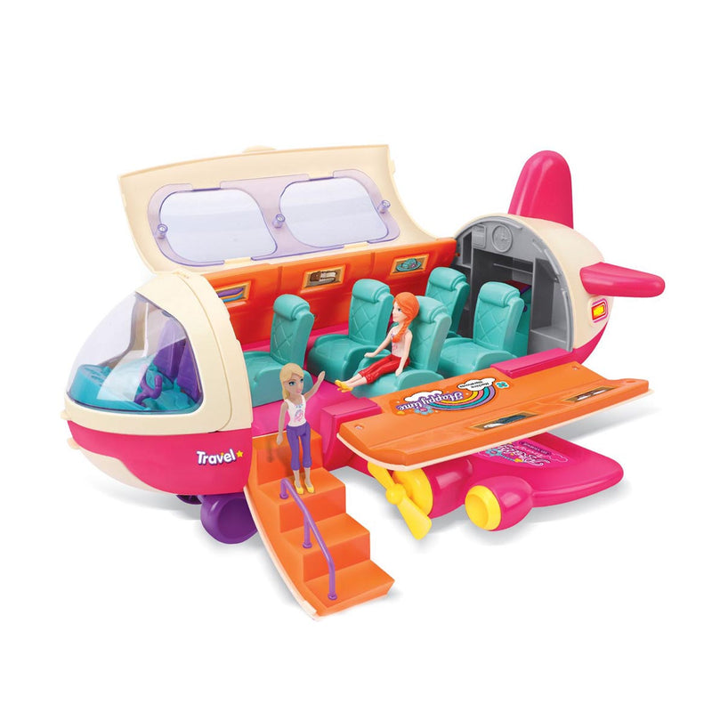 Girls' Play Airplane – With Doll & Travel Accessories