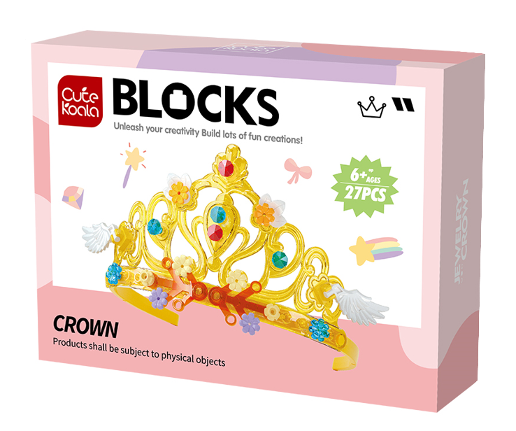 Cute Koala Blocks Crown Set