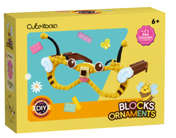 DIY Bee Glasses Building Blocks Set