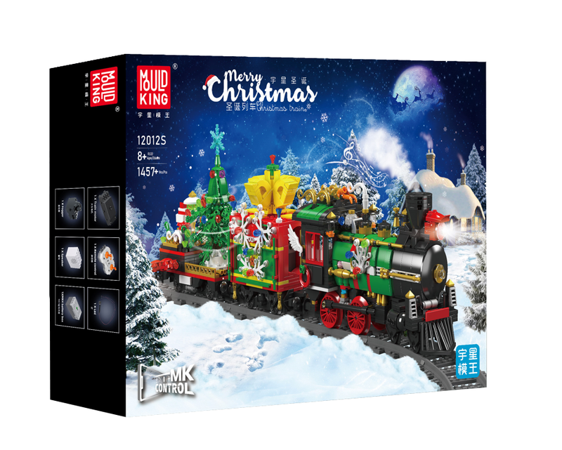 MOULD KING 12012 Christmas Train with Light & Music Buidling Set