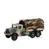 Vintage Military Transport Truck Model – Classic Metal Army Vehicle with Camo Canvas