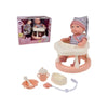 Little Diner Baby Doll Set – Seated Doll with High Chair & Feeding Accessories