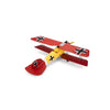 Vintage Red and Yellow Biplane Metal Model – Handcrafted Aviation Decor