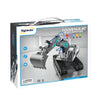 Blue hydraulic excavator