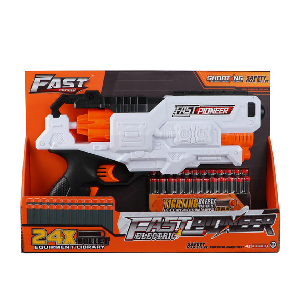 Fast electric gun with shotgun soft bullet