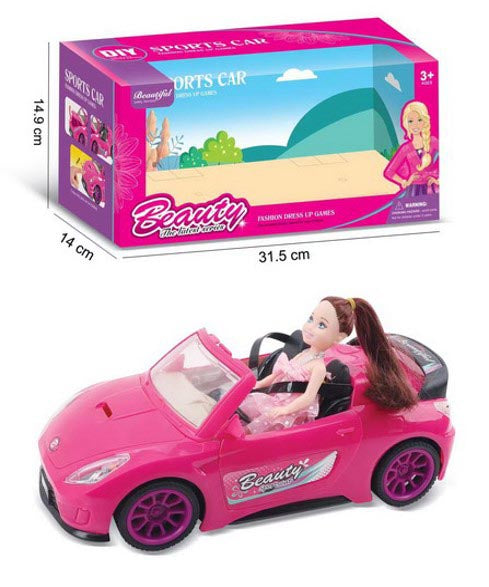 Girls Beauty Sports Car