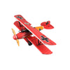 Vintage Red and Yellow Biplane Metal Model – Handcrafted Aviation Decor