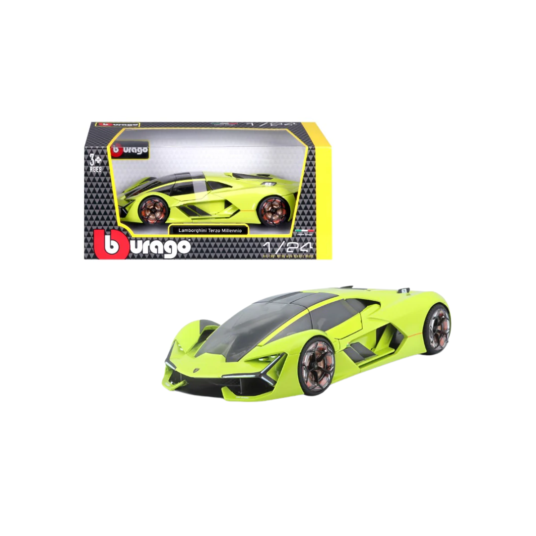 Bburago Lamborghini Terzo Millennio Die-Cast Model Car 1:24 Scale – Lime Green