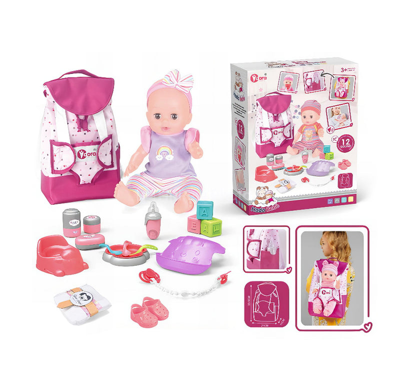Baby doll with carriage set