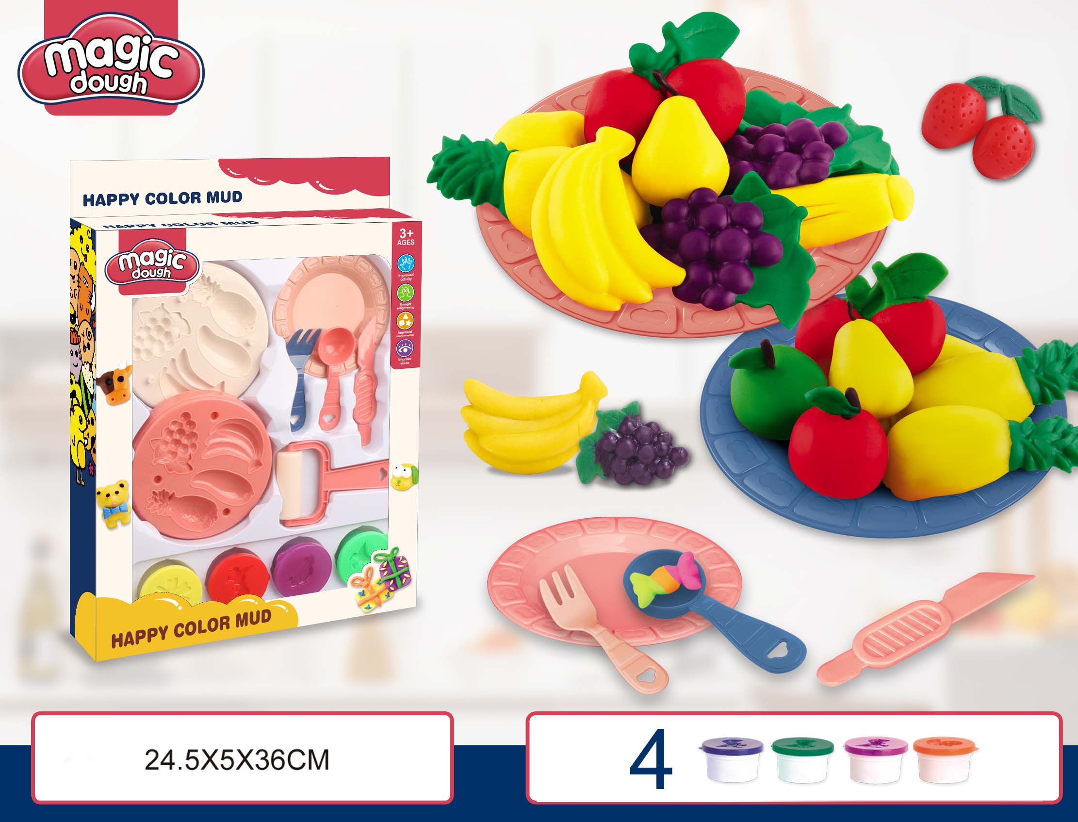 Happy color mud magic fruit