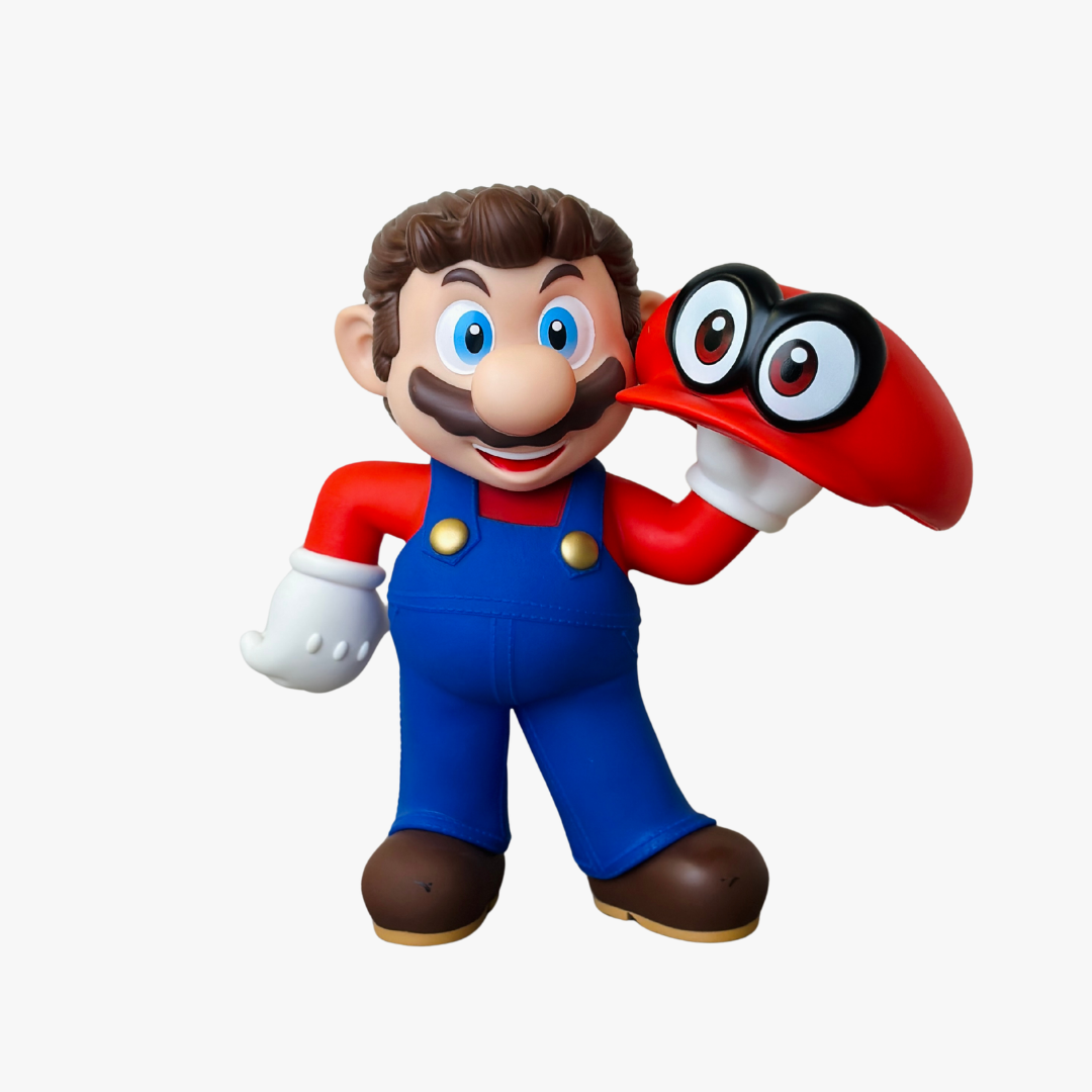 Cartoon Plumber Adventure Mario Figure Collectible Toy – Red Cap Hero Action Figurine for Kids & Collectors