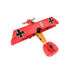 Vintage Red and Yellow Biplane Metal Model – Handcrafted Aviation Decor
